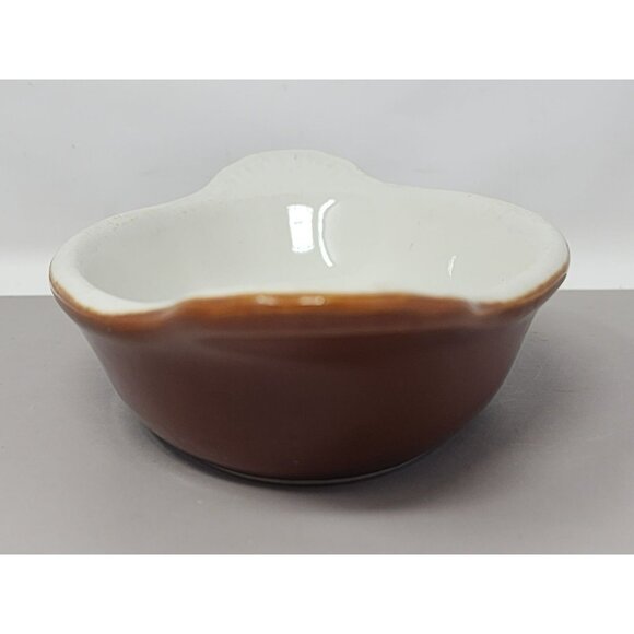 Set Of 3 Hall Model 527‎ Oven-Proof Brown & White Oval Casserole Dishes - Picture 9 of 16